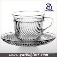 180ml Cheap Glass Cup and Saucer